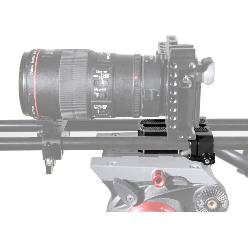 SmallRig Camera Base Plate with Dual 15mm Rod Rail Clamp for Camera and Cages - 1674