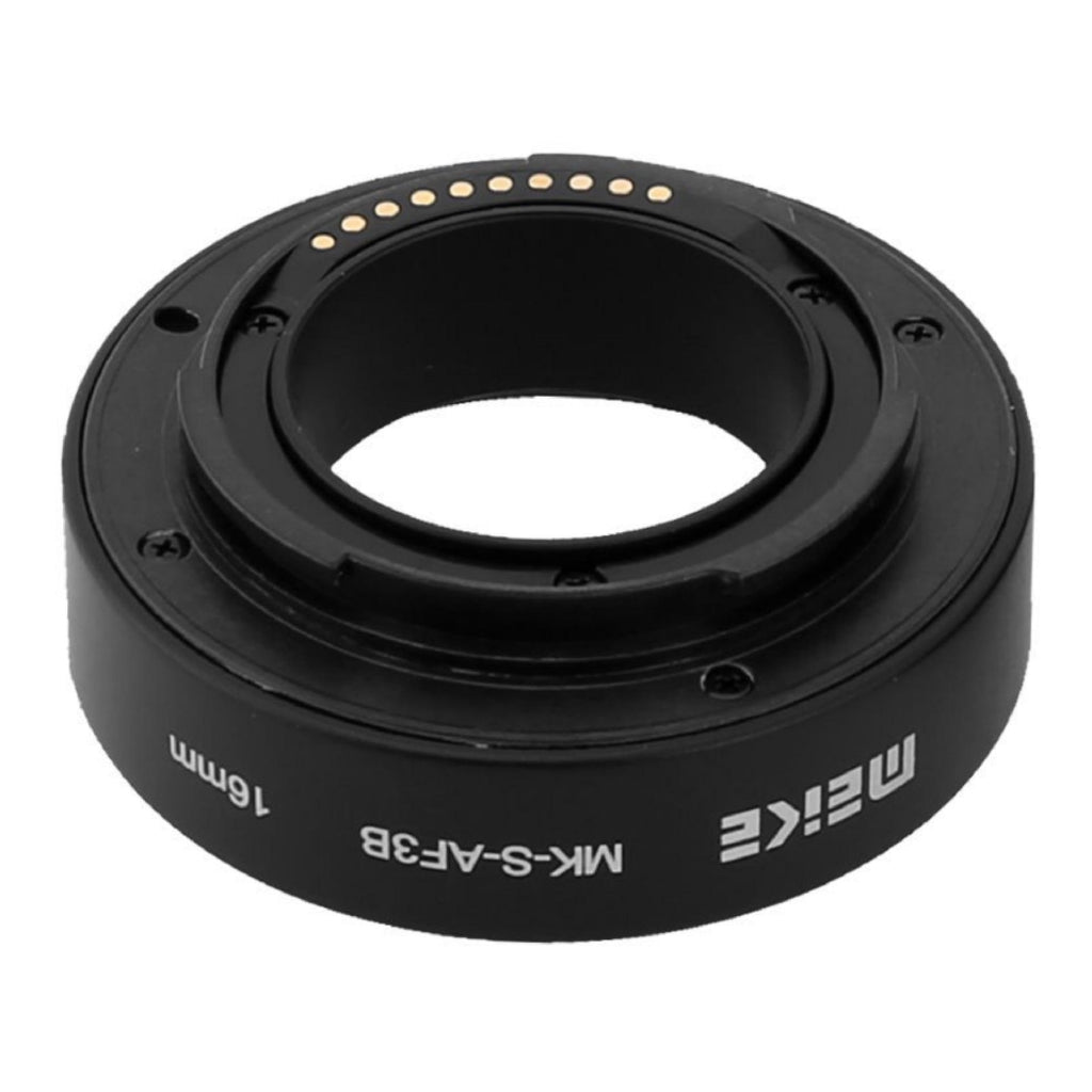 Meike MK-S-AF3B Plastic Auto Focus Macro Extension Tube 10mm 16mm for Sony Mirrorless a6300 a6000 a7 a7SII NEX E-Mount Camera ETC