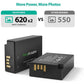 RAVPower LP-E17 Battery Charger and 2-Pack Rechargeable Li-ion Batteries for Canon EOS 77D, Rebel T6i, Rebel T7i, 750D,760D, 800D, 200D, 8000D, M3, M5, M6, Rebel T6s, Kiss X8i, Rebel SL2 (7.2V, 1000mAh) E17