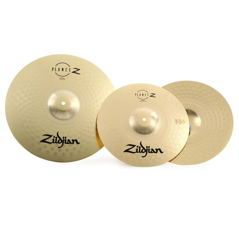 Zildjian Planet Z Fundamentals 2-Piece Cymbal Pack with 13"/14" Medium Hi-hats & 16"/18" Crash Ride for Drums (Pro Available) | ZP1316, ZP1418