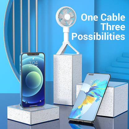 [CLEARANCE] Vention MFi 3 in 1 USB to Micro USB, Type-C, and Lightning Charging Cable for Smartphones (1.5M) | CQJHG