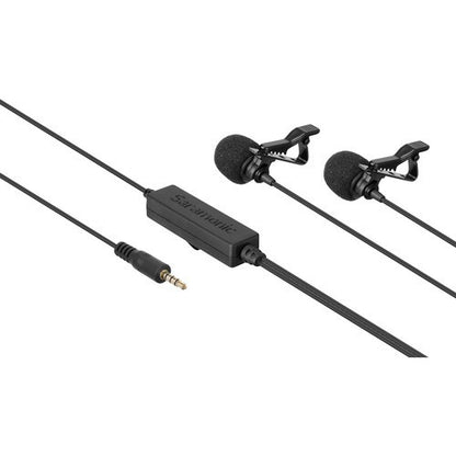 [CLEARANCE] Saramonic Lavmicro 2m Dual Lavalier Microphones for DSLR, Mirrorless, Video Cameras, Smartphones and Tablets