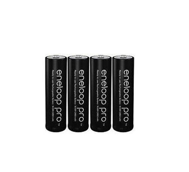 Panasonic Eneloop Pro BK 3HCCE 4BT AA Rechargeable Battery Pack of 4 (Black)
