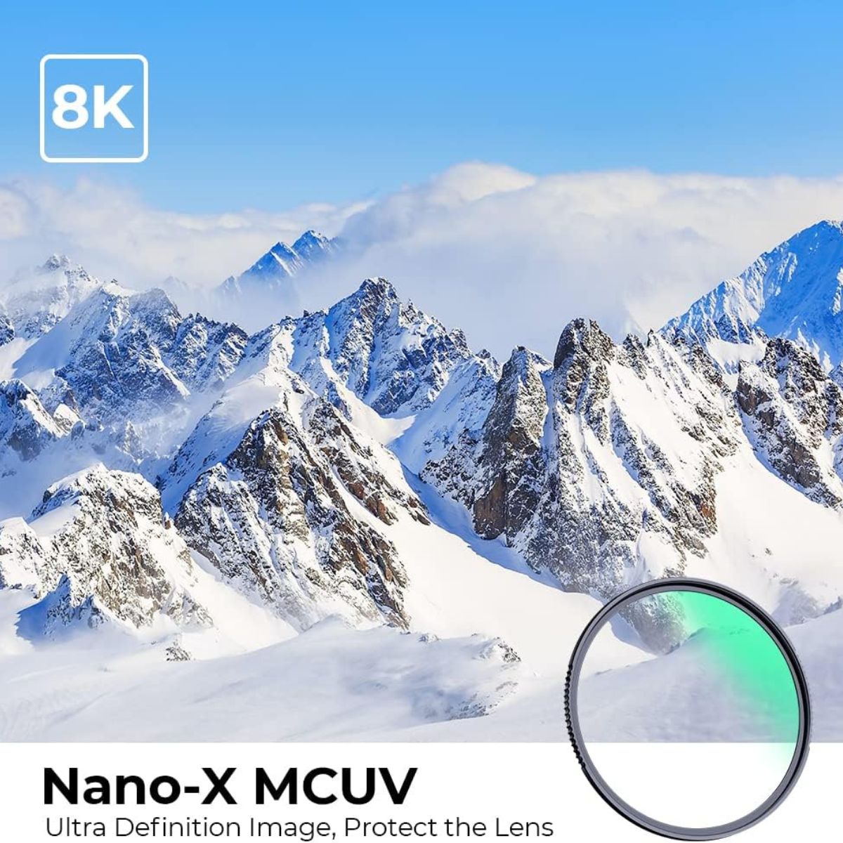K&F Concept NANO-X Series MRC UV Ultraviolet Filter with Waterproof & Anti-Scratch Multi-Layer Green Coating for Digital Camera Lens 37mm 39mm 40.5mm 43mm 46mm 49mm 52mm 55mm 58mm 62mm 67mm 72mm 77mm 82mm