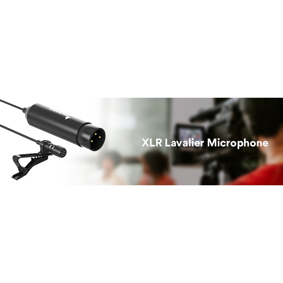[CLEARANCE] Maono AU-XLR10 Omnidirectiol Lavalier Lapel Microphone 6.39ft Phantom Power High Sensitivity and Flat Frequency for Youtube Recording, Podcast, Webir, Vlog and Interview XLR-10 XLR10 XLR