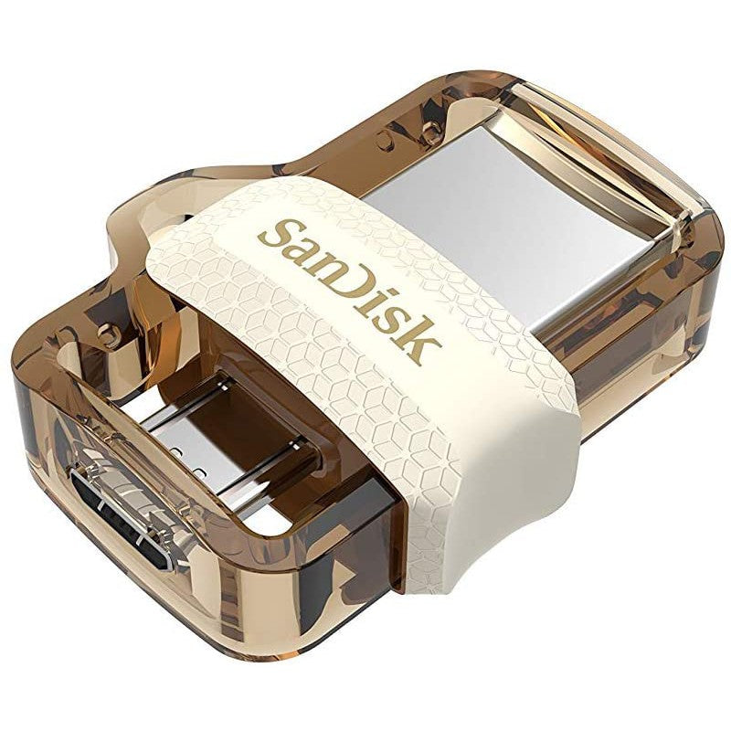 SanDisk Ultra 64GB / 128GB / 256GB Dual Drive m3.0 USB Flash Drive with Micro USB OTG compatibility (Black, Gold)