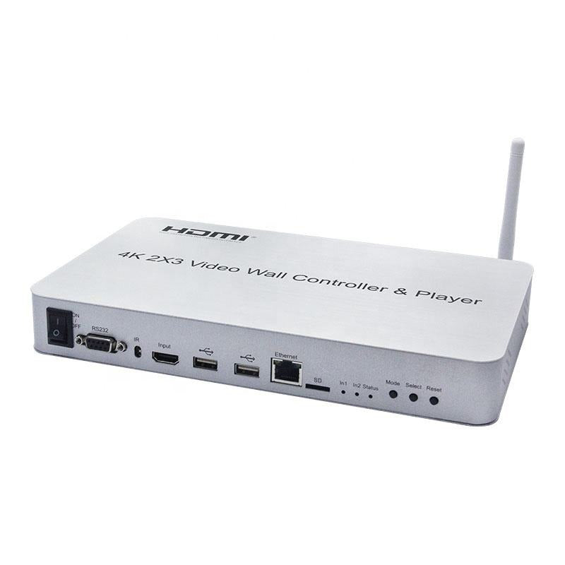 ArgoX 4K HDMI 2x2 / 2x3 TV Video Wall Controller & Player w/ Remote Control, Multiple Splicing Methods, 2-Way USB 2.0 Input, Support Wi-Fi, DLAN, Audio Extraction, SD Card Port, Digital Optical Fiber, and 3.5mm Audio | HDVW2X2-M HDVW2X3-M