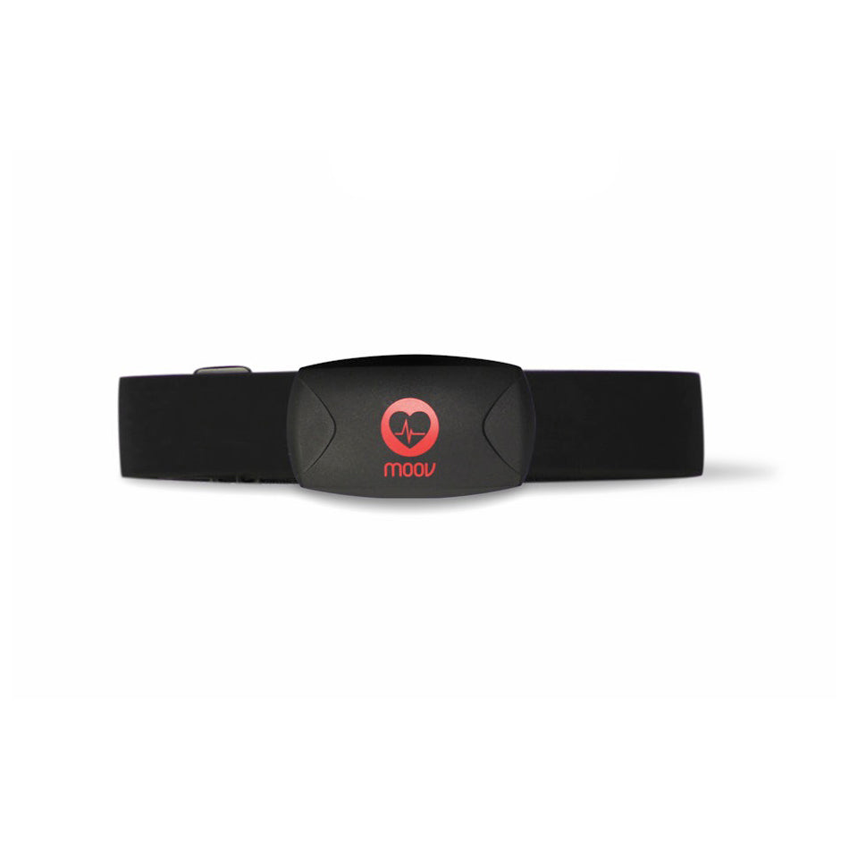 Moov HR Burn Smart Coach + HR Heart Rate Tracking Sports Chest Strap Bluetooth with New Sunction Technology, Water Resistant, Sweatproof, Calorie Counting, Remote App Control, and Real-Time Coaching for Athletic Training and Exercise