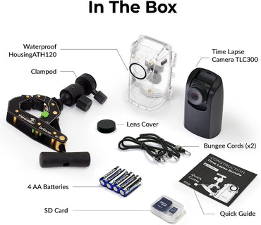 Brinno Time Lapse Camera BCC300-C Bundle FHD 1080p HDR with Waterproof Housing & Clamp, 1.44" IPS LCD Screen, Extended Battery Life, Flexible Schedule Setup, Interchangeable Lens, and Multilingual OS