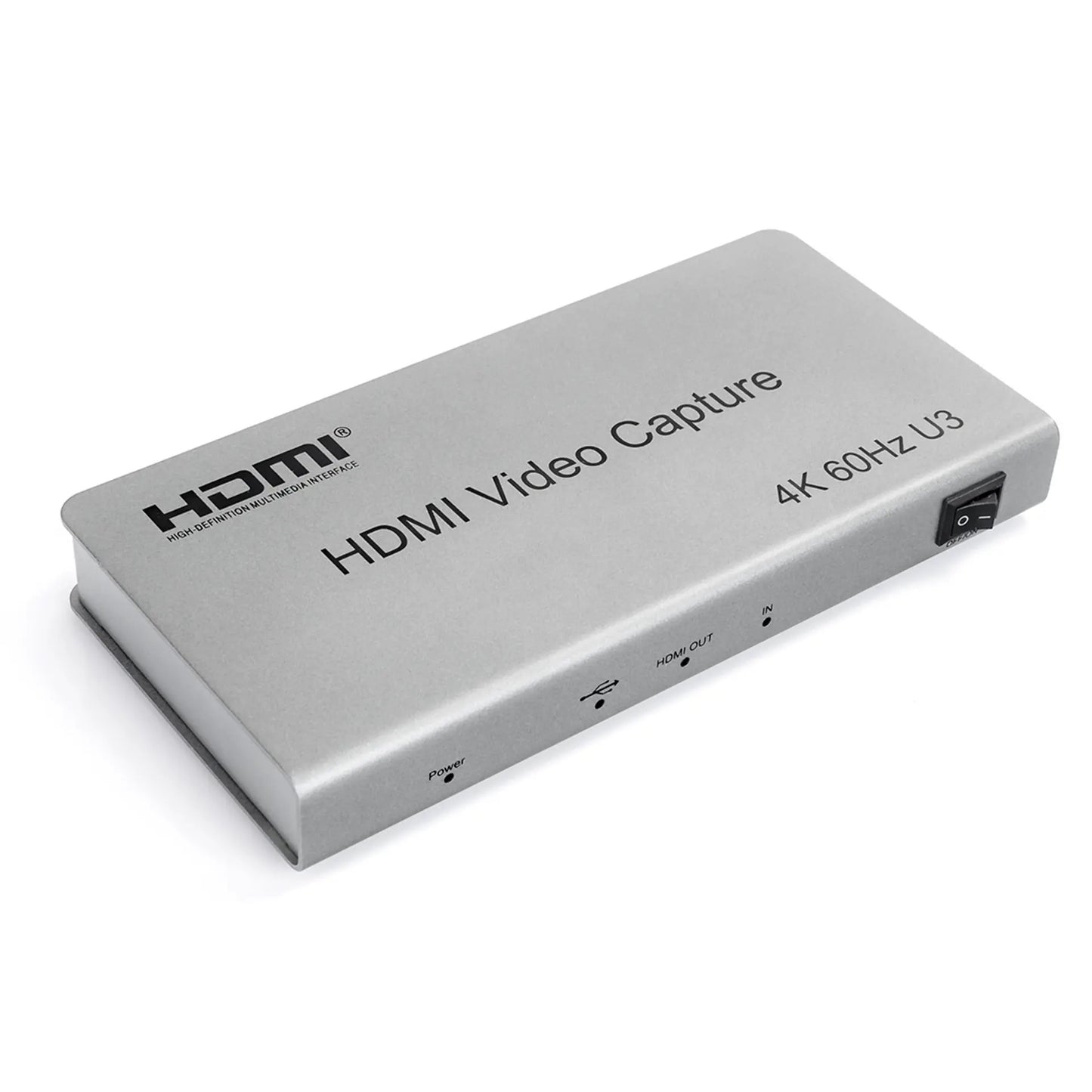 ArgoX HDVC9 4K 60Hz HDMI Video Capture U3 with Loop, Power Adapter USB, USB3.0 Cable, RCA Port, Supports 6Gbps Data Rate and TMDS Clock, Deep Color, AWG26 HMDI, Uncompressed YUY2, and VLC/OBS/Amcap