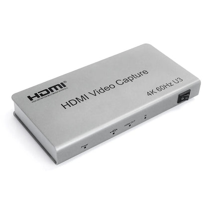 ArgoX HDVC9 4K 60Hz HDMI Video Capture U3 with Loop, Power Adapter USB, USB3.0 Cable, RCA Port, Supports 6Gbps Data Rate and TMDS Clock, Deep Color, AWG26 HMDI, Uncompressed YUY2, and VLC/OBS/Amcap