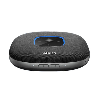 Anker PowerConf S3 Bluetooth Wireless / Wired Conference Speaker Microphone with 6 Built-In Omnidirectional Mics, 6700mAh Battery, and Automatic Voice Volume and App Control for Home and Office Online Video Calls