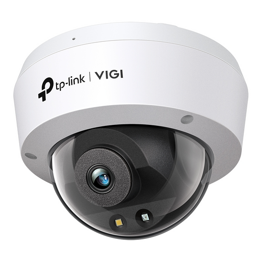TP-Link VIGI C240 4MP Full-Color Dome Network CCTV Camera 2K QHD (2.8mm) Ceiling/Wall Mounting with Built-in Microphone, Human/Vehicle Smart Detection, IK10 Vandal Proof & IP67 Waterproof, 12V DC/PoE, microSD Memory, Remote Monitoring