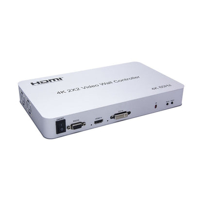 ArgoX 1080p 2x2 Video Wall Controller Multi Screen Splicer Processor with HDMI/DVI Input, 4 HDMI Output, 3.5mm Audio Output, Input Support HDMI1.4, HDCP1.4, and Support RS232 Control | HDVW2X2-N