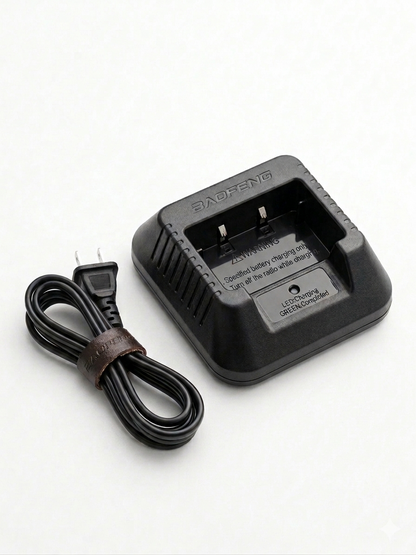 BaoFeng Radio Lithium Battery Charger for Walkie-Talkie UV5R, UV5RA, UV5RB, UV5RC, UV5RD, UV5RE, UV5R+Plus, UV5RA +Plus, RD-5R with DC8V Output Voltage and 400mAh Output Current