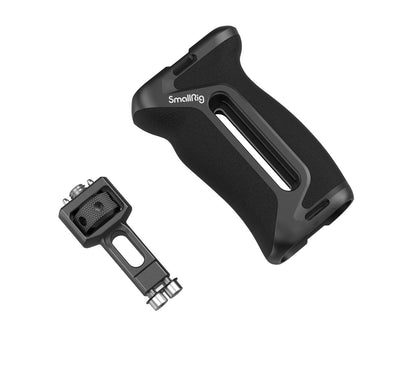 SmallRig Right-or-Left Side Handle Grip for Camera Cage with ARRI 3/8"-16 & 1/4"-20 Locating Screws, 15kg Payload Capcity, Cold Shoe Mounts, Wrist Strap Slot, 1.4" Vertical Adjustment | 4346