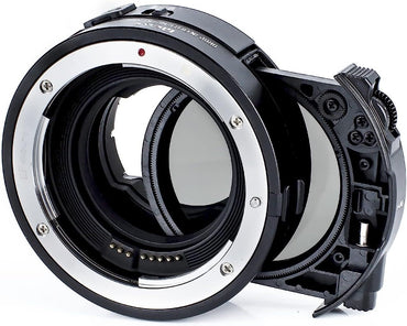 [CLEARANCE] Meike MK-EFTE-C VND Drop-in Filter Auto Focus Mount Adapter for Canon EF/EF-S Lens to Sony E Mount Cameras with Variable ND Filter and Clear UV Filter A7SII / A7 / A6000/ A6500 / A7SIII / A9 DSLR & Mirrorless Camera