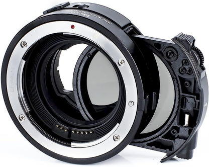 [CLEARANCE] Meike MK-EFTE-C VND Drop-in Filter Auto Focus Mount Adapter for Canon EF/EF-S Lens to Sony E Mount Cameras with Variable ND Filter and Clear UV Filter A7SII / A7 / A6000/ A6500 / A7SIII / A9 DSLR & Mirrorless Camera