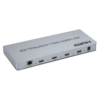 ArgoX 1080p 2x2 Video Wall Controller Multi Screen Splicer Processor with HDMI/DVI Input, 4 HDMI Output, 3.5mm Audio Output, Input Support HDMI1.4, HDCP1.4, and Support RS232 Control | HDVW2X2-N