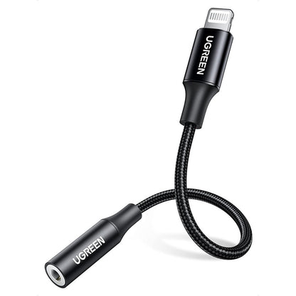[CLEARANCE] UGREEN 70860 Lightning to 3.5mm Audio Adapter Male to Female Connector MFi Certified Aux Audio Jack Dongle for iPhone 14 Pro Max/14 Plus/13/12 Pro Max /SE/11 Pro Max/XS
