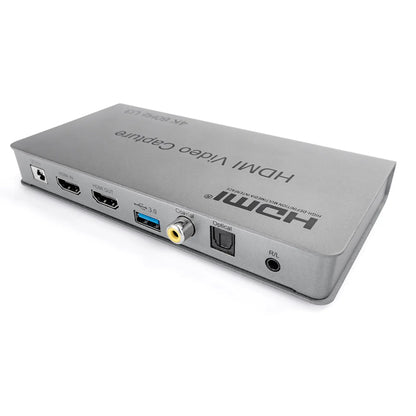 ArgoX HDVC9 4K 60Hz HDMI Video Capture U3 with Loop, Power Adapter USB, USB3.0 Cable, RCA Port, Supports 6Gbps Data Rate and TMDS Clock, Deep Color, AWG26 HMDI, Uncompressed YUY2, and VLC/OBS/Amcap