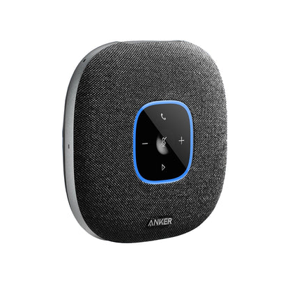 Anker PowerConf S3 Bluetooth Wireless / Wired Conference Speaker Microphone with 6 Built-In Omnidirectional Mics, 6700mAh Battery, and Automatic Voice Volume and App Control for Home and Office Online Video Calls