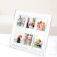 Pikxi 6-Slot Clear Acrylic Magnetic Photo Frame for Fujifilm Instax Mini Film with Stand