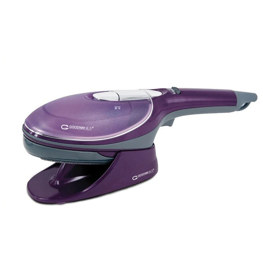 Goodway G-682 800W Portable Dry Cleaning Steamer Brush Iron with High-Volume Steam Jet Function, 110V - 220V Double-Voltage Support, and 100ml Fluid Tank for Deep Cleaning, Sterilization, and Disinfection (Purple)