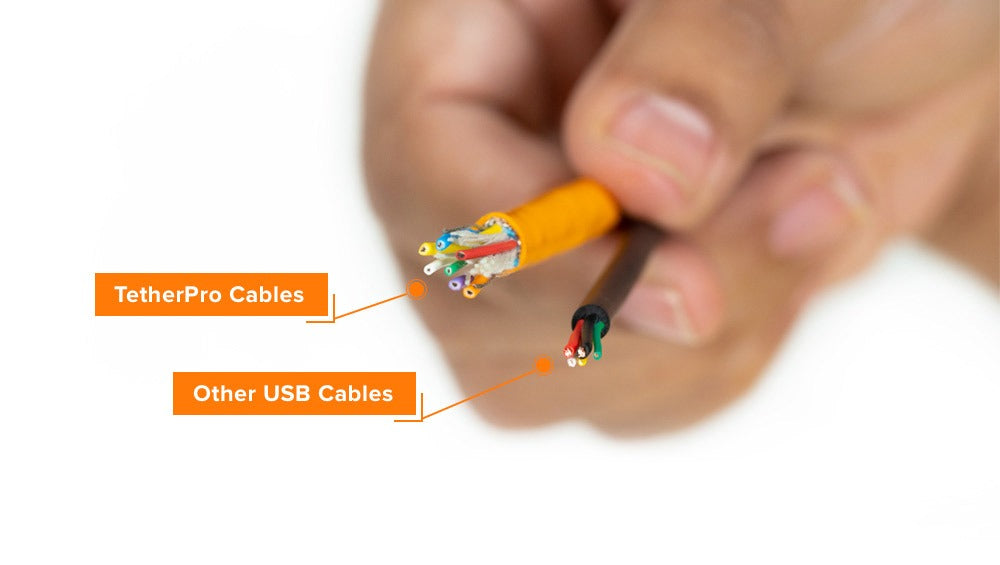 Tether Tools TetherPro 4 Meters USB C to USB 3.0 Micro-B Cable Built-In Fast Transfer and Connection Between Camera and Computer - Orange