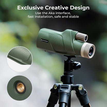 K&F Concept 12x50 Portable HD Waterproof Monocular Telescope with Fully Multi-Coated BAK-4 Prism Lens, 50mm Large Aperture, Ultra-Long-Range Field of View, Easy Focus and Lanyard for Outdoor Sports Hunting Hiking Camping Travel Photography