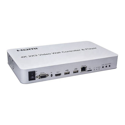 [CLEARANCE] ArgoX HDMI 4K 2x2 / 2x3 Video Wall Controller & Player with Remote Control, Multiple Splicing Methods, 2-Way USB 2.0 Input, Support Wi-Fi, DLAN, Audio Extraction, SD Card Port, Digital Optical Fiber, and 3.5mm Audio | HDVW2X2-M HDVW2X3-M