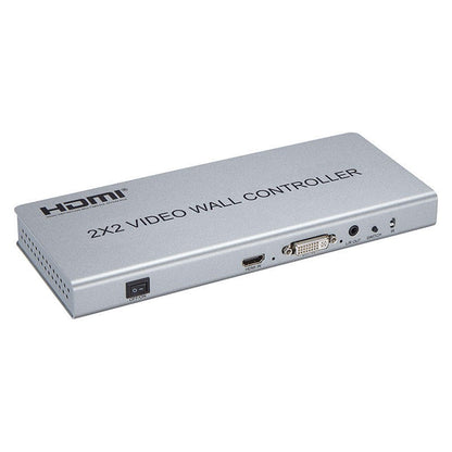 ArgoX 1080p 2x2 Video Wall Controller Multi Screen Splicer Processor with HDMI/DVI Input, 4 HDMI Output, 3.5mm Audio Output, Input Support HDMI1.4, HDCP1.4, and Support RS232 Control | HDVW2X2-N