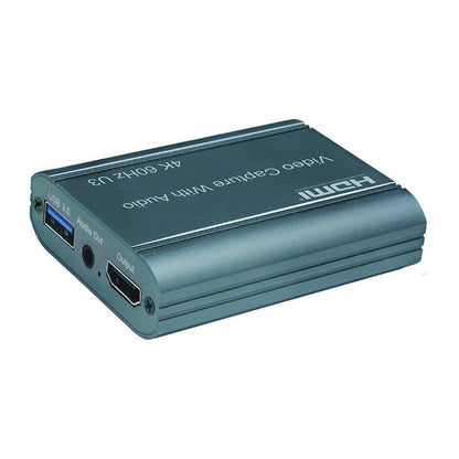 ArgoX HDMI to USB3.0 Video Capture with Loop, 4K 60Hz, USB3.0 to Micro USB Cable, 3.5mm Stereo Output, Support 18Gbps and TMDS Clock, Deep Color, AWG26 HDMI Supported, Support Uncompressed YUY2, VLC/ OBS/Amcap | HDVC12