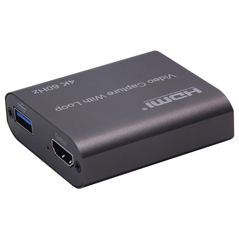 ArgoX HDMI to USB3.0 Video Capture with Audio + Loop, 4K 60Hz, USB3.0 to Micro USB Cable, 3.5mm Stereo Output, Support 18Gbps and TMDS Clock, Deep Color, AWG26 HDMI Supported, Support Uncompressed YUY2, VLC/ OBS/Amcap | HDVC6 HDVC10 HDVC13