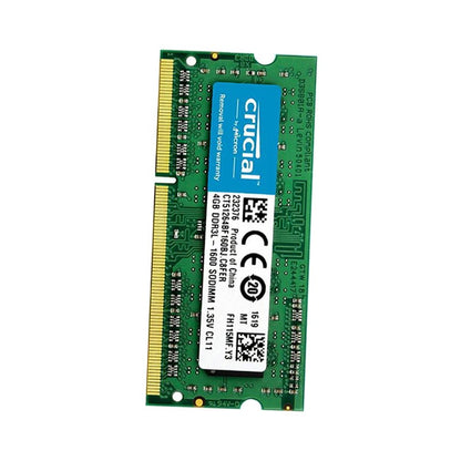 [CLEARANCE] Crucial 4GB Single DDR3L 1600 SODIMM CL11 1.35V Laptop Memory RAM for Notebook Laptop Computers | CT51264BF160B