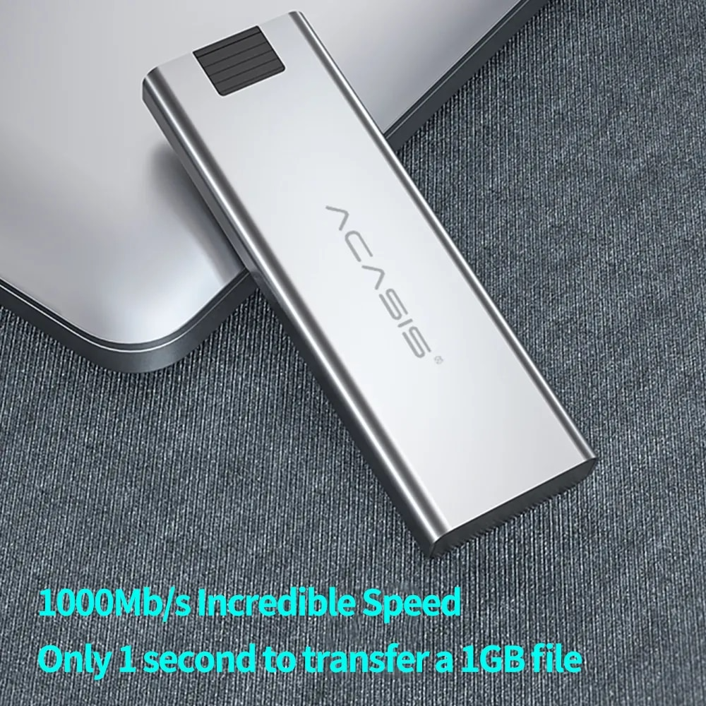 ACASIS M08-GF SATA M.2 NVMe Solid State Drive Enclosure with 5Gbps USB 3.1 Type C Interface, and Support for Up to 2TB SSD Capacity for Windows, macOS, Linux