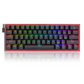 Redragon K617 Fizz 60 Keys Compact USB Wired TKL Tenkeyless Mechanical Gaming Keyboard RGB (Red Switches, Linear) Dust-Proof Hot Swappable for Mac, Windows, PC, Computer, Laptop (Black, Grey/White, Pink/White, White/Grey, White/Pink)