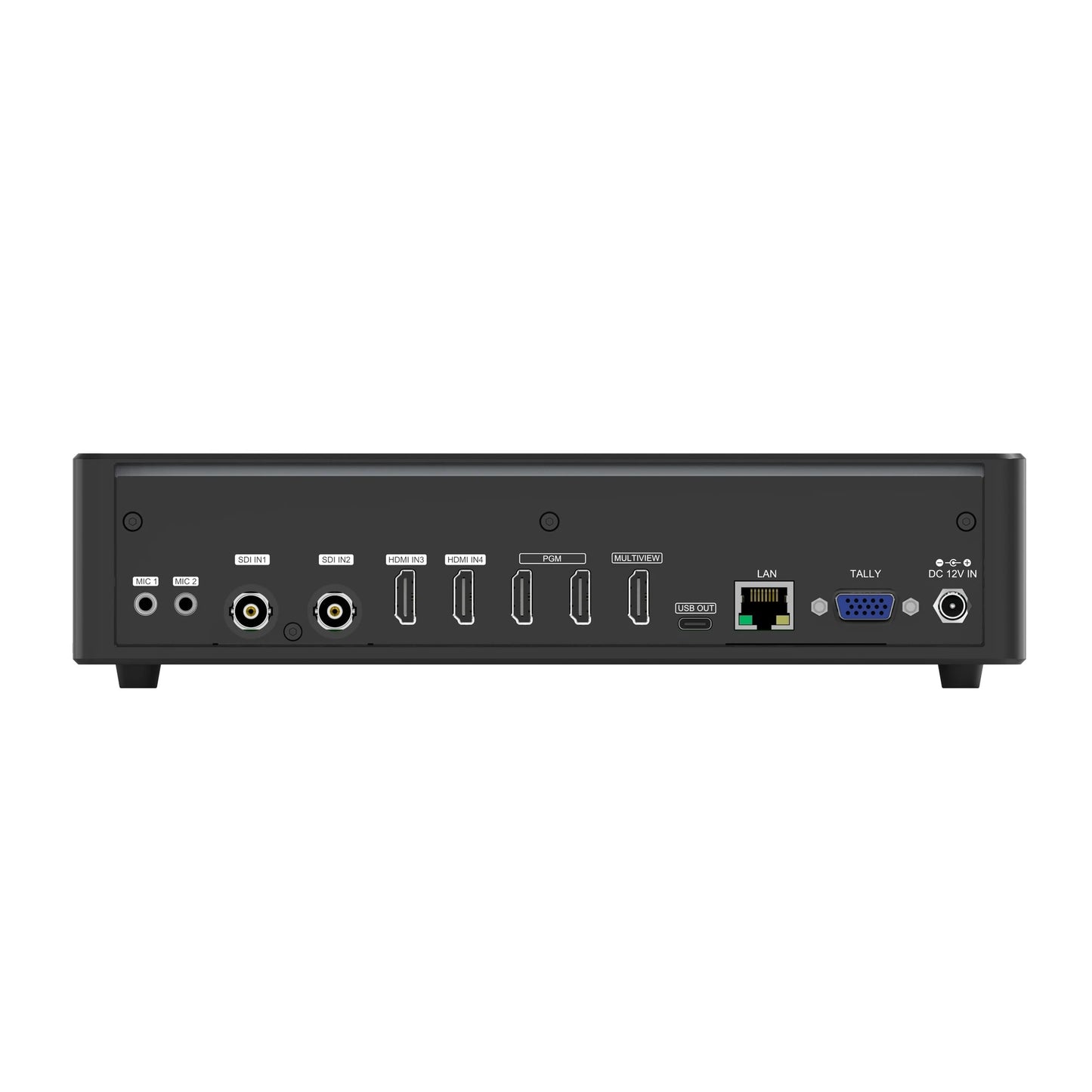 AVMatrix PVS0403U 4-Channel SDI & HDMI Video Switcher with 10.1" Full HD Monitor, Up to 1080p60 Video I/O, T-bar, Auto, and Cut Transitions, Audio Mixing and PiP Layout, and USB Type C Output for Streaming