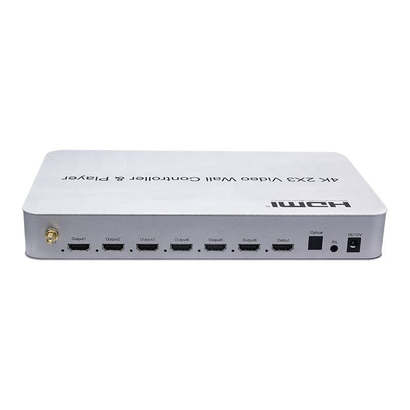 ArgoX 4K HDMI 2x2 / 2x3 TV Video Wall Controller & Player w/ Remote Control, Multiple Splicing Methods, 2-Way USB 2.0 Input, Support Wi-Fi, DLAN, Audio Extraction, SD Card Port, Digital Optical Fiber, and 3.5mm Audio | HDVW2X2-M HDVW2X3-M