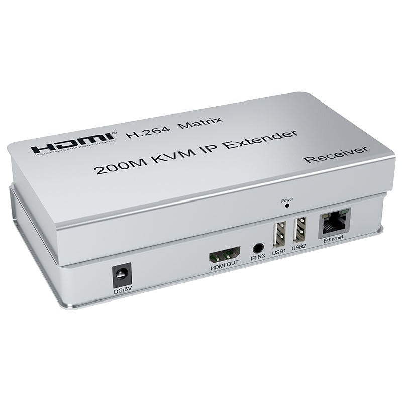 ArgoX 4K HDMI KVM IP Extender Transmitter Receiver with 120m / 200m Range, IR Remote Control, Supports HDMI1.4/HDCP1.4, RJ45 Ethernet, CAT5e/6 Cable, USB Mouse and Keyboard Extension | HDES120-KVM HDES02-KVM HDES200-KVM