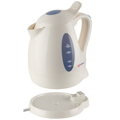 Goodway GK-212C 1.2Liter 900W Plastic Electric Jug Kettle with Less than 4mins Heating, Auto Power-Off, and Chassis Heating Method
