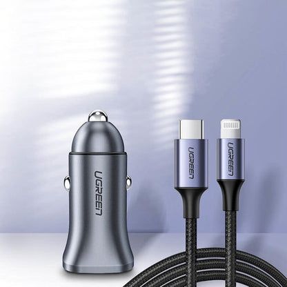 [CLEARANCE] UGREEN PD 30W + SCP 22.5W USB C / USB A Universal Fast Charging Car Charge for Powered Car Accessories, Electronics, Laptop, Mobile Phone / Smartphones, Tablet, Gadgets | 40858