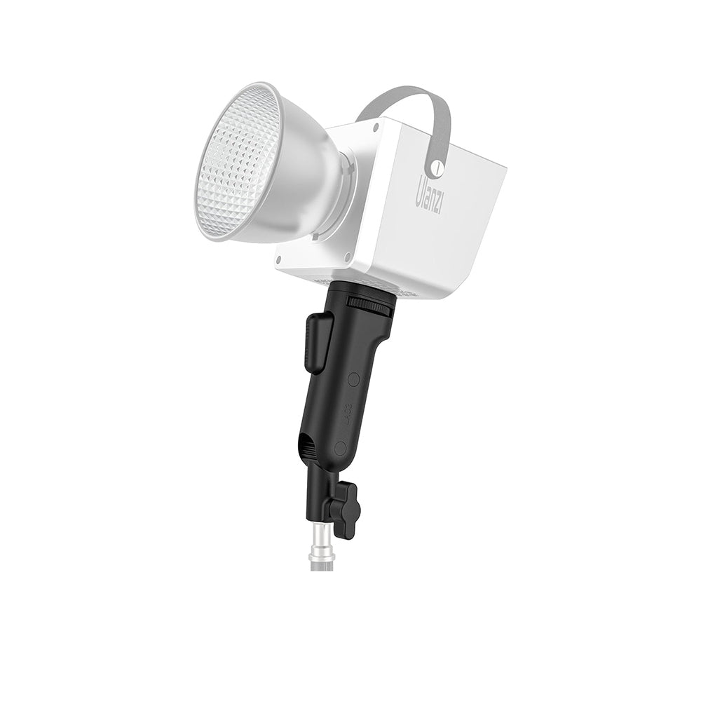 Ulanzi LA03 Universal Light Stand Adaptor and Pistol Handle Grip with 1/4" Screw, 2Kg Max Capacity and 75 Degree Angle Adjustment for Video Light, Umbrella, Softbox | L050GBB1