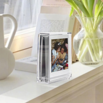 Pikxi Clear Acrylic Photo Frame for Instax Mini and Square Film with Transparent Case Cover