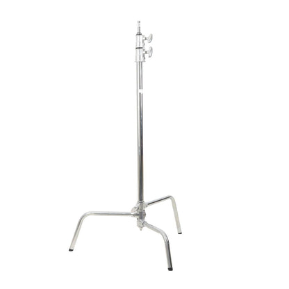 Godox 240CS C-Stand with 33" Arm & Grip Head, 10kg Max Load Capacity, and Up to 2.4m Max Height for Photography Supporting Gear (Silver)