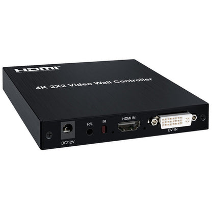 ArgoX 1080p FHD / 4K UHD HDMI 2x2 Video Wall Controller Multi Screen Splicer Processor with HDMI/DVI Input, 4 HDMI Output, IR Remote, RS232 Control, Equalized Multiple Splicing, and Anti-static Technology | HDVW04 HDVW06