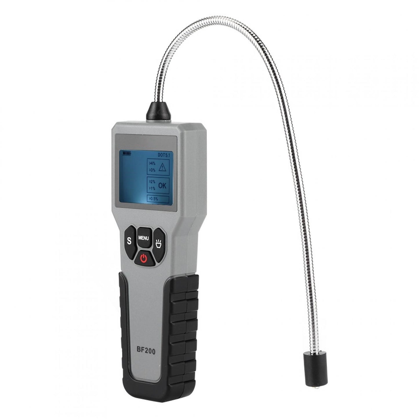 Eagletech BF200 12V Brake Fluid Tester with Flexible Sensor Probe, and Built-In LED Display Support DOT3, DOT4, and DOT5.1 Systems for Quality Test Pen Car Accessories