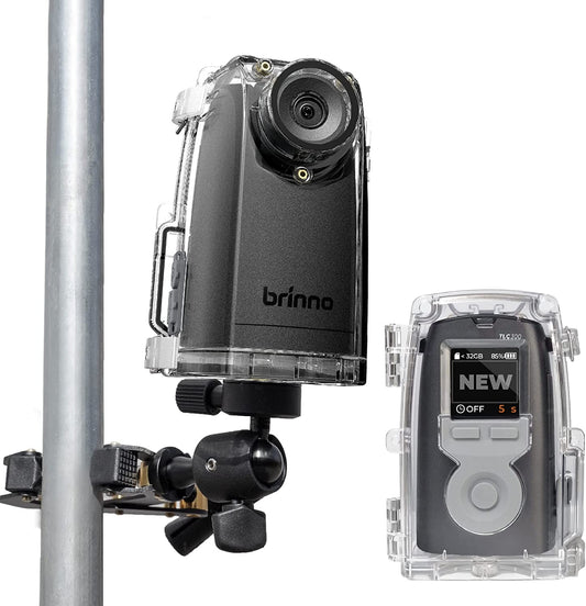 Brinno Time Lapse Camera BCC300-C Bundle FHD 1080p HDR with Waterproof Housing & Clamp, 1.44" IPS LCD Screen, Extended Battery Life, Flexible Schedule Setup, Interchangeable Lens, and Multilingual OS