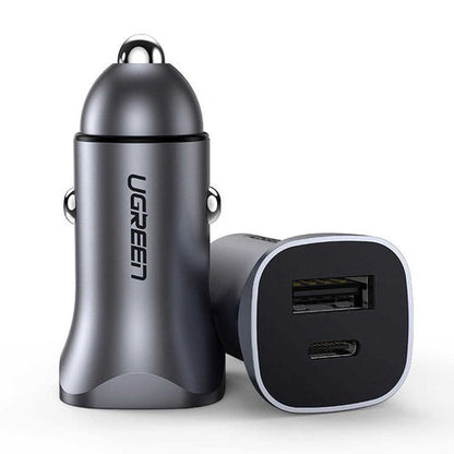 [CLEARANCE] UGREEN PD 30W + SCP 22.5W USB C / USB A Universal Fast Charging Car Charge for Powered Car Accessories, Electronics, Laptop, Mobile Phone / Smartphones, Tablet, Gadgets | 40858