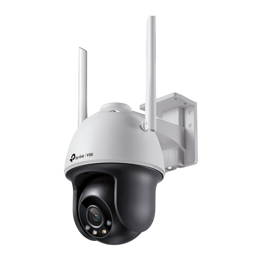 TP-Link VIGI C540-W 4MP Outdoor Full-Color Wi-Fi Pan Tilt Network CCTV Camera 2K QHD (4mm) 2,4GHz Ceiling/Wall/Pole with Up to 150Mbps Wireless Transmission, Two-Way Audio, Smart Detection, Active Defense, Smart Video, IP66 Waterproof